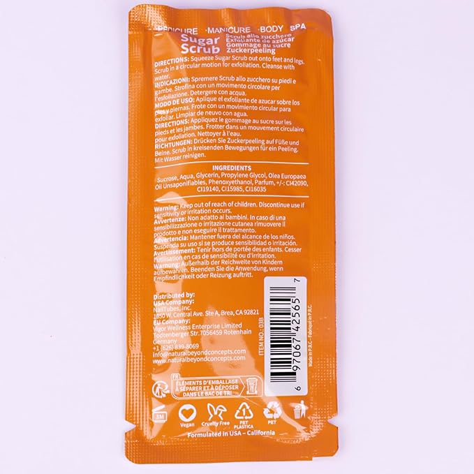 nbc BeautiLab Pedicure Kit Foot Soak Set: Bubble Salt, Sugar Scrub, Massage Mask, Massage Lotion in a Box, 4 Step Foot Spa Kit for Dry Feet,Tired Feet（3 Set Mango)