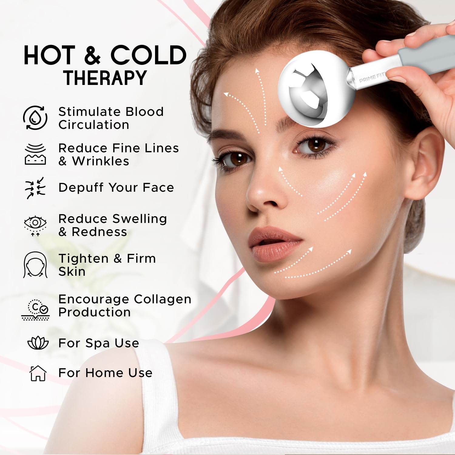 Ice Globes for Facials | Unbreakable Steel Cooling Roller | Cryo Sticks for Face | Massager for Face Neck & Eyes | Skin Care for Dark Circles, Puffiness, Wrinkles, Collagen Production (Gray)