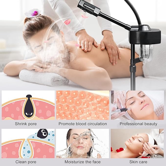 Winado 2 in 1 Professional Facial Steamer with 5X Lamp and Touch Screen