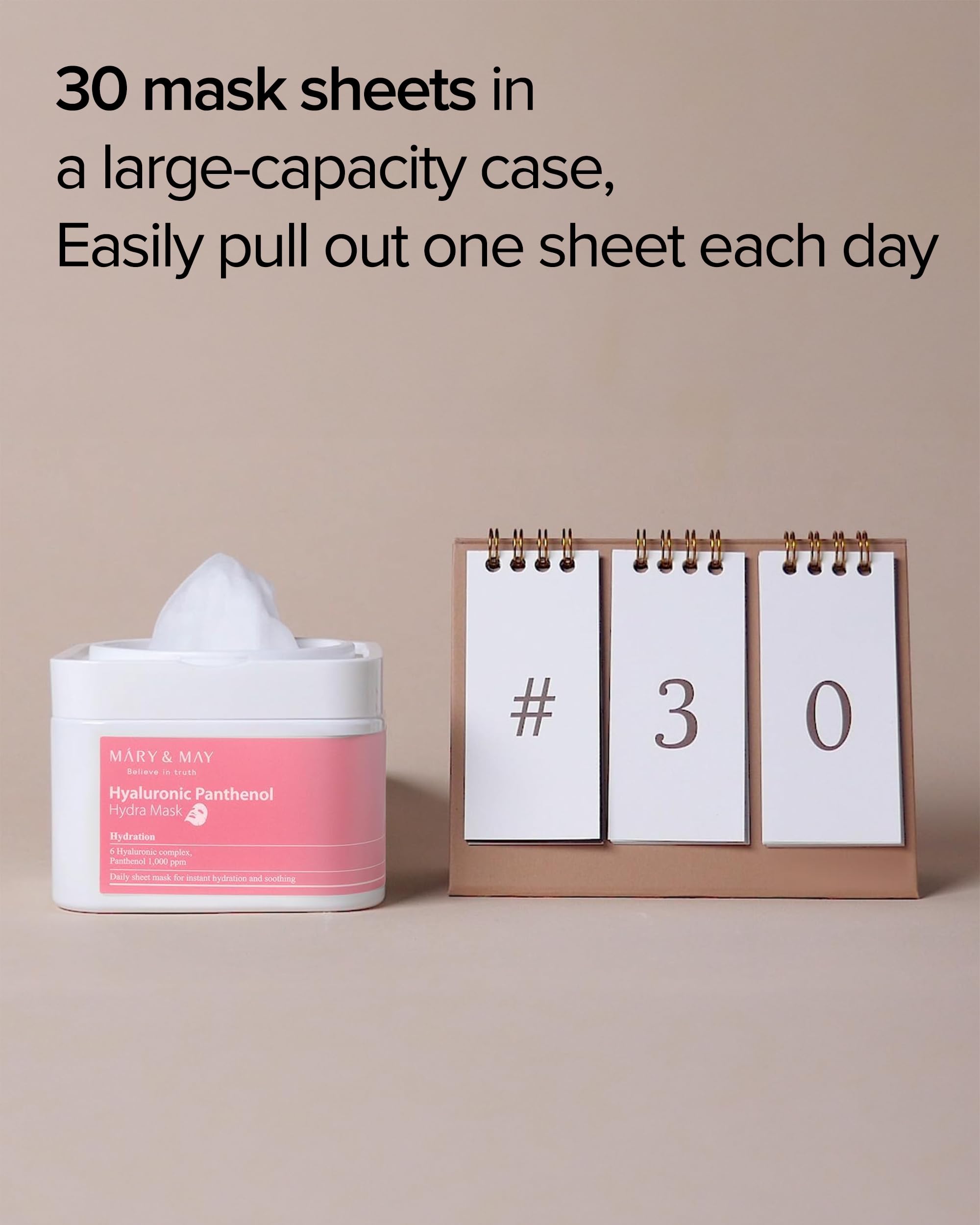 Mary&May Hyaluronic Panthenol Daily Sheet Mask, 30 Sheets