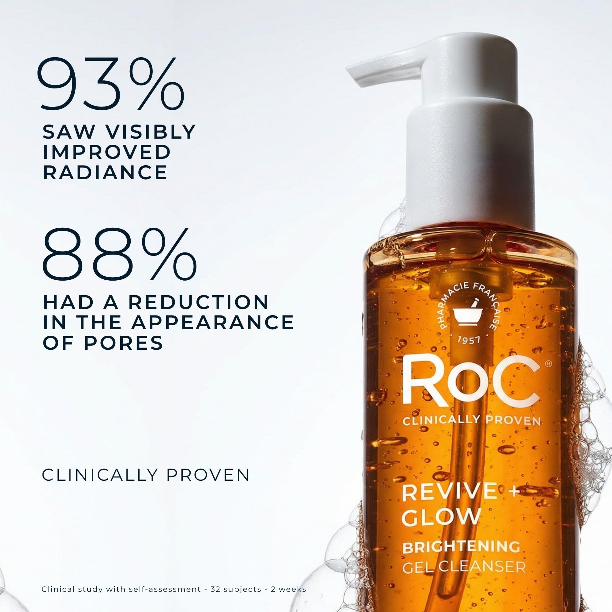 RoC Multi Correxion Revive + Glow Vitamin C Gel Brightening Cleanser, 6 oz