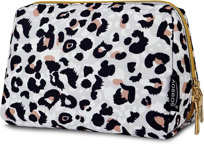Aosbos Small Makeup Pouch, Travel Cosmetic Bags for Women,Travel Pouch
