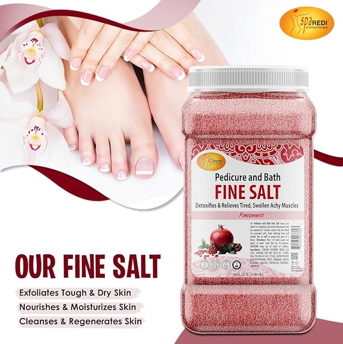SPA REDI Professional Body Scrub – Pre-Mixed Salt & Oil Exfoliating Suspension for Salons & Spas | Callus Reduction, Intense Hydration, Spray Tan Prep | Paraben-Free, Cruelty-Free, Made in USA 128 oz