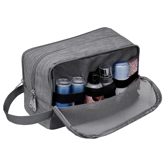WANDF Travel Toiletry Bag for Men, Small Dopp Kit for Toiletries