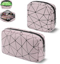 Likesing Period Bag for Teen Girls, Leather Sanitary Napkin Storage Bag, Portable Menstrual Pad Bag Period Pads Pouch, Small Make Up Bags(Pink)