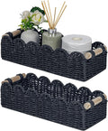 CubesLand Bathroom Basket Organizer, Toilet Tank Paper Storage Baskets 2PK