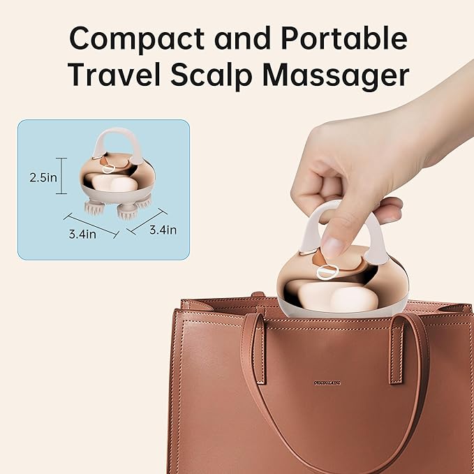 COMFIER Scalp Massager Hair Growth with 3 kneading Modes,Waterproof Hair Massage with 8 Claws for Deep Cleansing,Cordless Head Massager,Body Cat Head Scratcher, Gifts for Women,Men