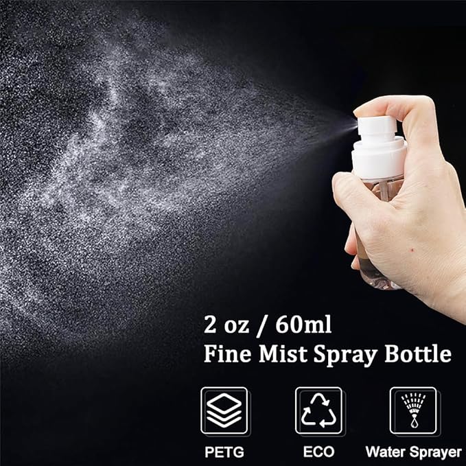 Wowang Travel Bottles for Toiletries 9 PCS 3.4oz TSA Approved Travel Size Containers Leak Proof Plastic Squeeze Bottle Small Cream Jars & Refillable Spray Bottle for Shampoo Conditioner Toner(Clear)