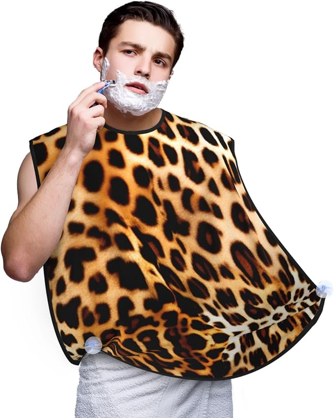 Loon Nature Bird Print Beard Bib Shaving Apron, Beard Hair Trimming Cape Gift For Dad