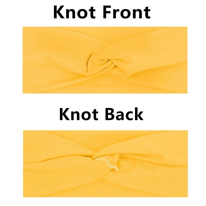 XTREND 6 Pcs Women's Headbands Twisted Cross Elastic Head Bands Yoga Workout Headband Non-Slip Sweat Soft Headbands Solid Color Simple Versatile Hair Accessory Hairbands