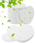50-Count Compressed Facial Sponges for Estheticians- 100% Natural Cellulose Face Sponge Spa Sponges for Face Cleansing, Massage, Pore Exfoliating, Mask, Makeup Removal (Love-White)