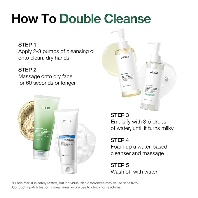 ANUA Heartleaf Pore Control Cleansing Oil, Oil Cleanser for Face, Makeup Blackhead Remover, Korean Skin Care 6.76 fl oz(200ml) (Pack of 2)