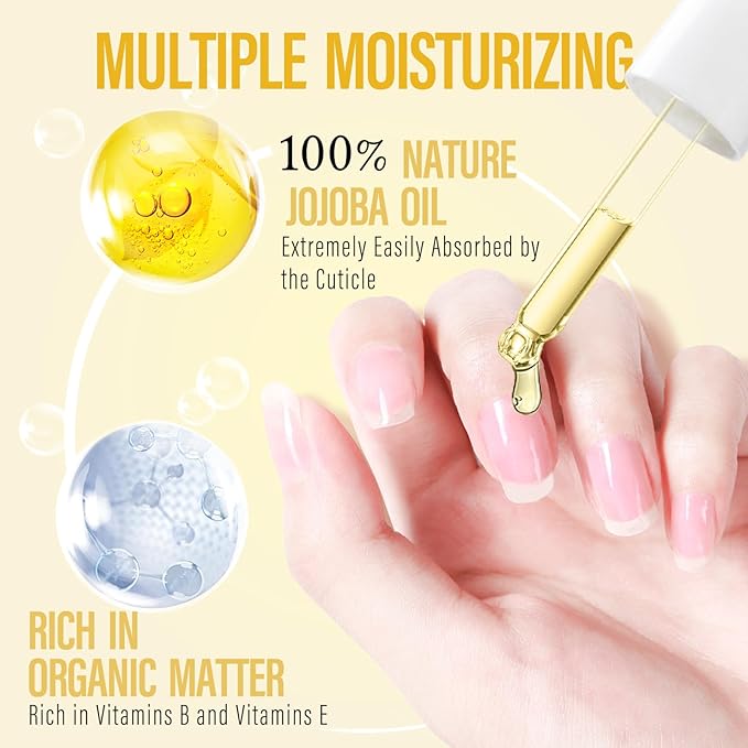 CHUCHU Vegan Cuticle Oil for Nail: Pineapple Scent Natural Vitamin B & E Nail Oil - Hydrates Moisturizes Repairs for Nails Damage Dry Cuticle 0.51 Fl Oz