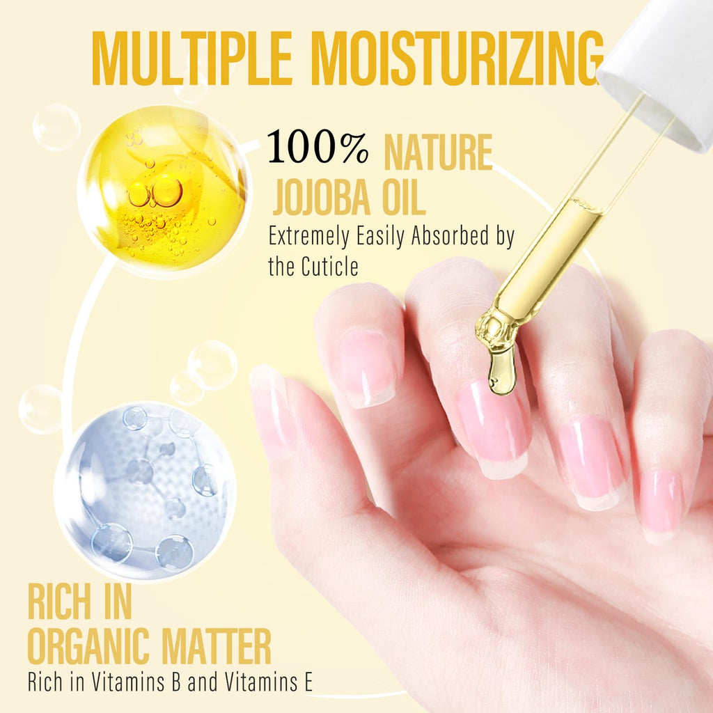 CHUCHU Vegan Cuticle Oil for Nail: Pineapple Scent Natural Vitamin B & E Nail Oil - Hydrates Moisturizes Repairs for Nails Damage Dry Cuticle 0.51 Fl Oz