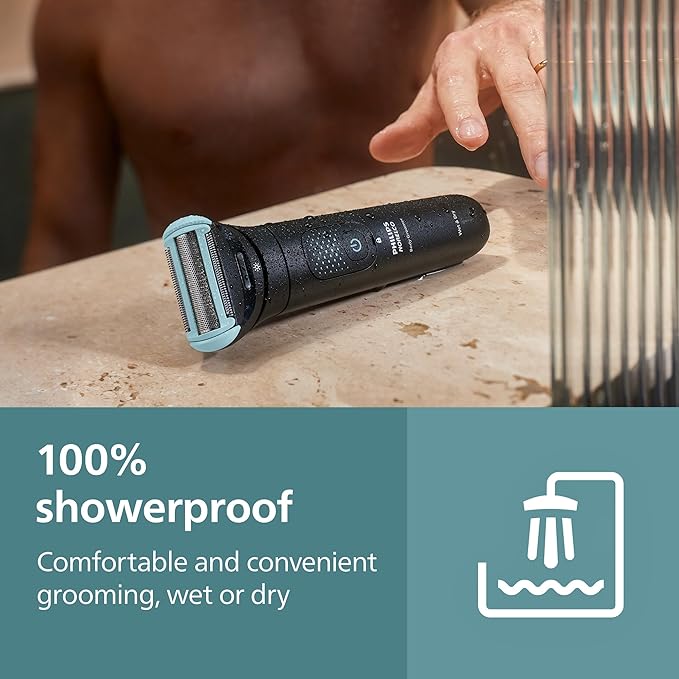 Philips Norelco Body Groomer 7000 Series, Men's Whole Body Groomer, Contour-Following 2D Flexing Head, Triple Protect Shave System & Intimate Body Hair Trimmer, 100% Showerproof, BG7480/50