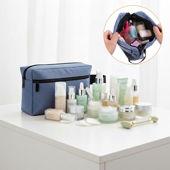 16 Pcs Travel Toiletry Bag for Women Men 4 Colors Hanging Cosmetic Bag Waterproof Grooming Bags Large Water Resistant Shaving Bags with Handle and Divider Storage Travel Pouch Case for Accessories