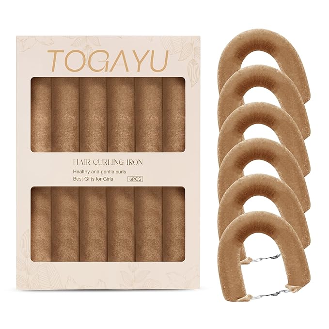 Togayu Heatless Curls Overnight Hair Care Set - Jumbo Velvet Hair Curlers