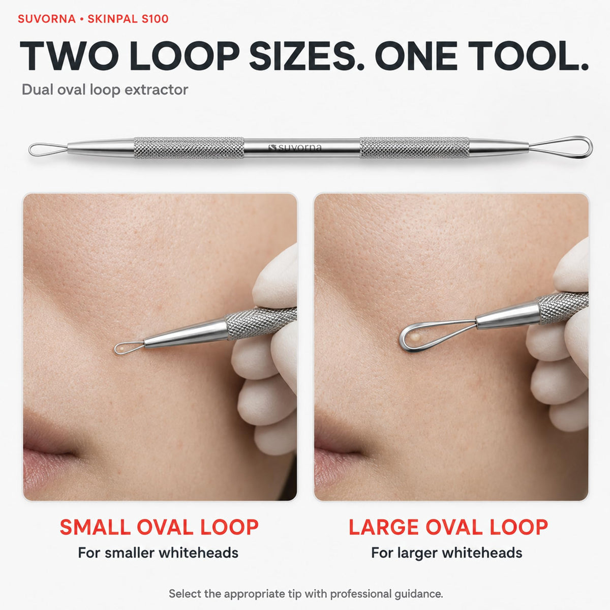 Suvorna Pimple Popper Tool Kit & Milia Remover, Blackhead Remover Tool, White Head Remover for Face & Comedone Extractor with Lancets for Facial Extraction - Acne Extraction Tools for Estheticians.