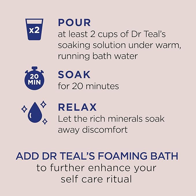 Dr Teal's Salt Soak with Pure Epsom Salt, Nourish & Protect with Coconut Oil, 3 lbs
