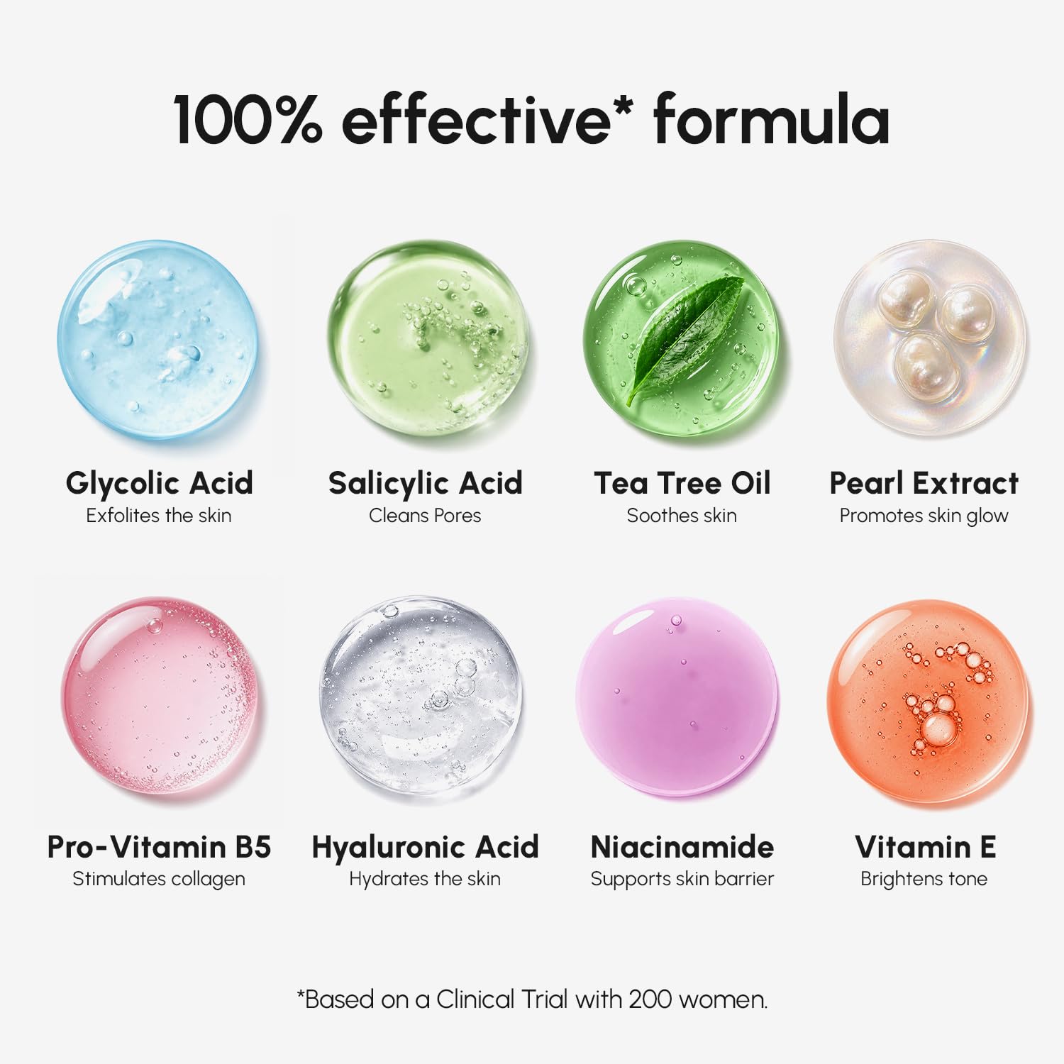 MAREE Glycolic Acid Pads - Toner Pads for Face Cleansing - Exfoliating Pad with Tea Tree Oil, Salicylic Acid & Vitamins E, B3, B5 - Facial Polishes & Peels, Skin Pore Resurfacing & Radiance - 50 Count
