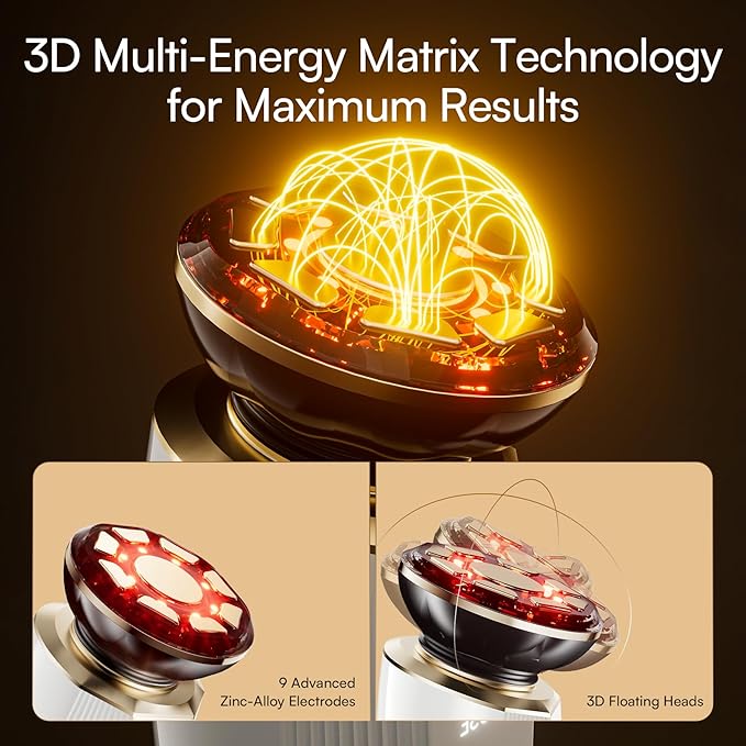 INIA 3-in-1 Red Light Therapy Beauty Device for Face & Neck Skincare
