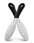 BEZOX Slim Portable Metal Foot File(1 PCS) – Double-Sided Callus Remover for Feet, Travel Foot Scrubber & Foot Exfoliate Tool with Non-Slip Handle, Pedicure Tools for Feet - Black