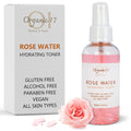 Rose Water Hydrating Toner Spray – Organic Aloe Vera & Hibiscus Face Mist, Alcohol Free & Dermatologist Tested for Sensitive & All Skin Types – 120ml