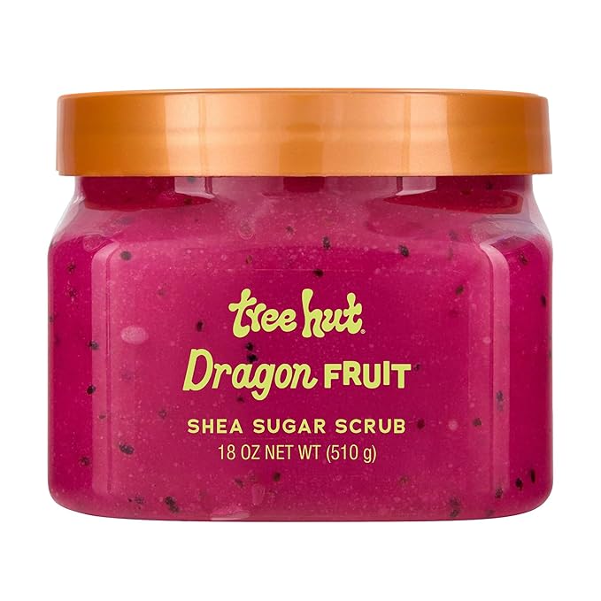 Tree Hut Dragon Fruit Body Scrub, Exfoliating Sugar Scrub, Vegan, 18 Oz