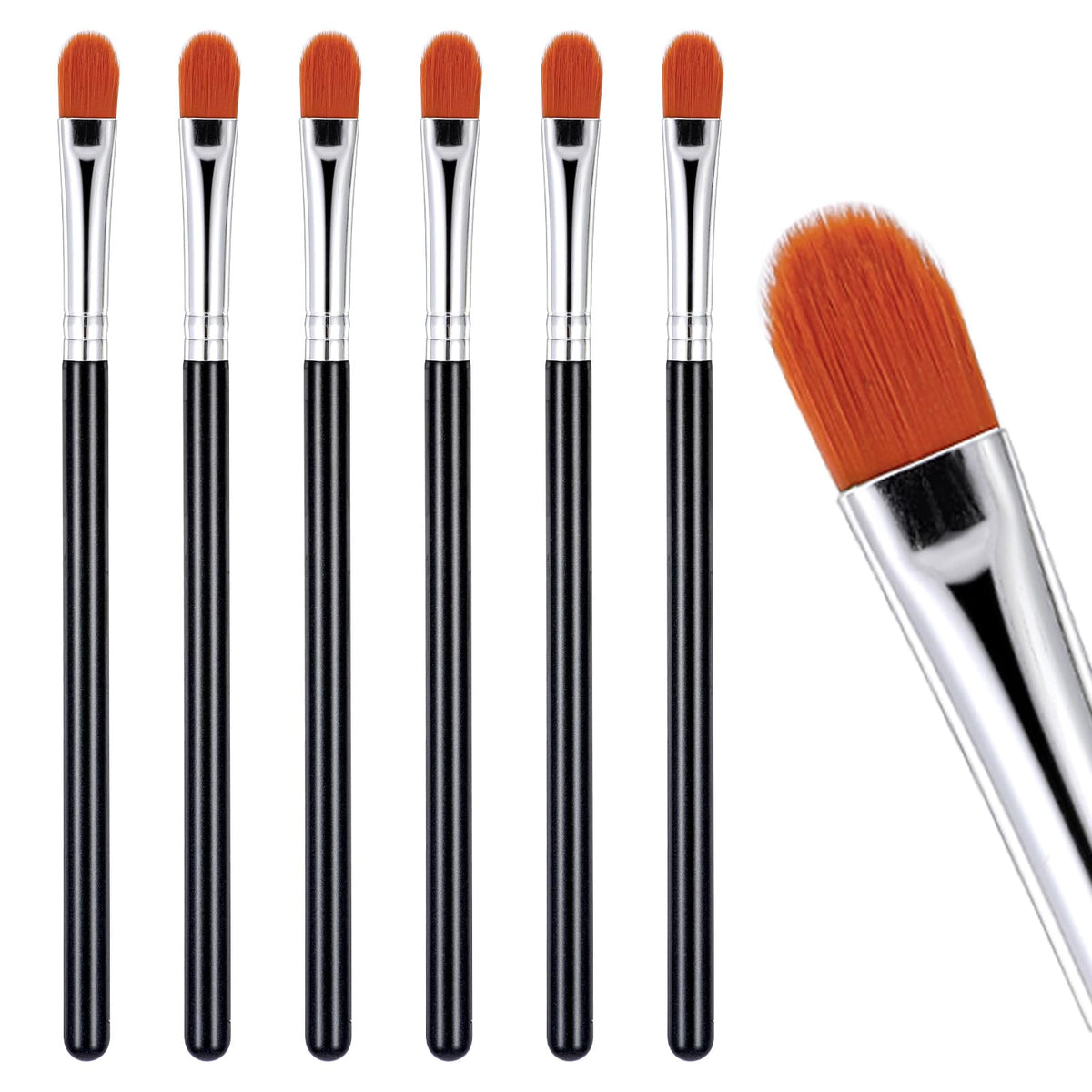 YBEATY 6 Pcs Eye Shadow Primer Applicator Brush Concealer Makeup
