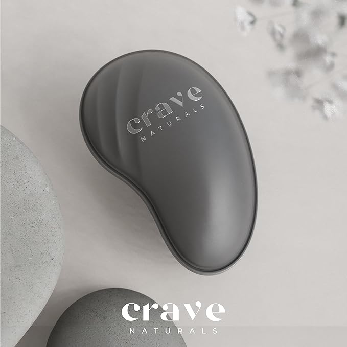 Crave Naturals Mini Detangler Hair Brush Black – Glide Thru Hair Detangler Brush for Women, Kids & Toddlers – Gentle Scalp Care, No-Pain Tangle-Free Hairbrush for All Hair Types, Travel Hair Brush