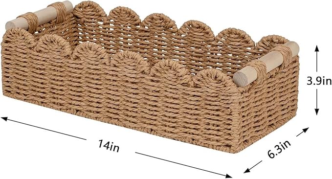CubesLand Bathroom Basket Organizer, Toilet Tank Paper Storage Baskets 2PK