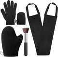 ANSPHIE 5 Pack Self Tanning Mitt Applicator Kit, Self Tan Glove, Face Tan Mitt, Back Lotion Applicator, Exfoliating Glove, Tanning Brush for Tanner Fake Bake