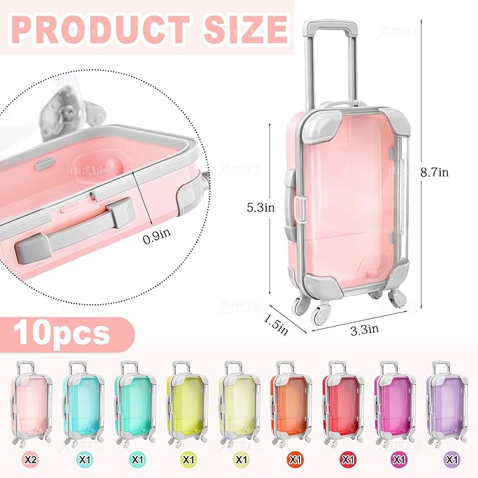 AUEAR, 10 Pack False Eyelashes Storage Box Lashes Luggage Packaging Candy Suitcase