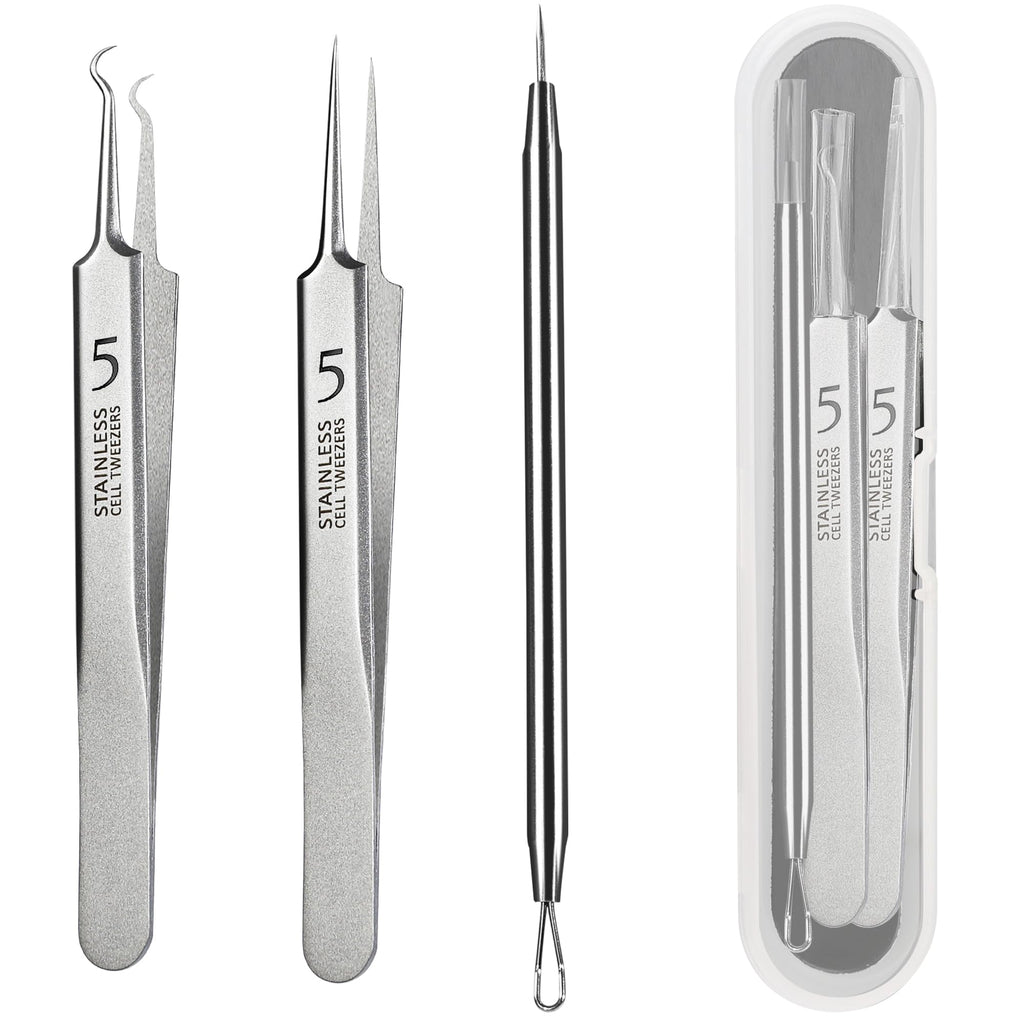Blackhead Tweezers, Milia Remover,Ingrown Hair Tweezers