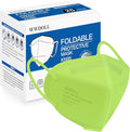 WWDOLL KN95 Face Mask 25 Pack, 5-Layers Breathable KN95 Masks, Green