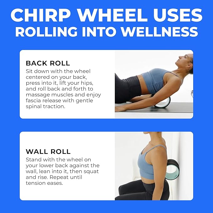 Chirp Wheel+ Foam Roller, Back & Neck Pain Relief, Mint 10-Inch
