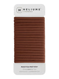 Heliums Thin Seamless Hair Ties - Brown - 6mm Nylon No Damage Ponytail Holders, 1.75 Inch, Medium Hold for Thin to Normal Hair - 18 Pack