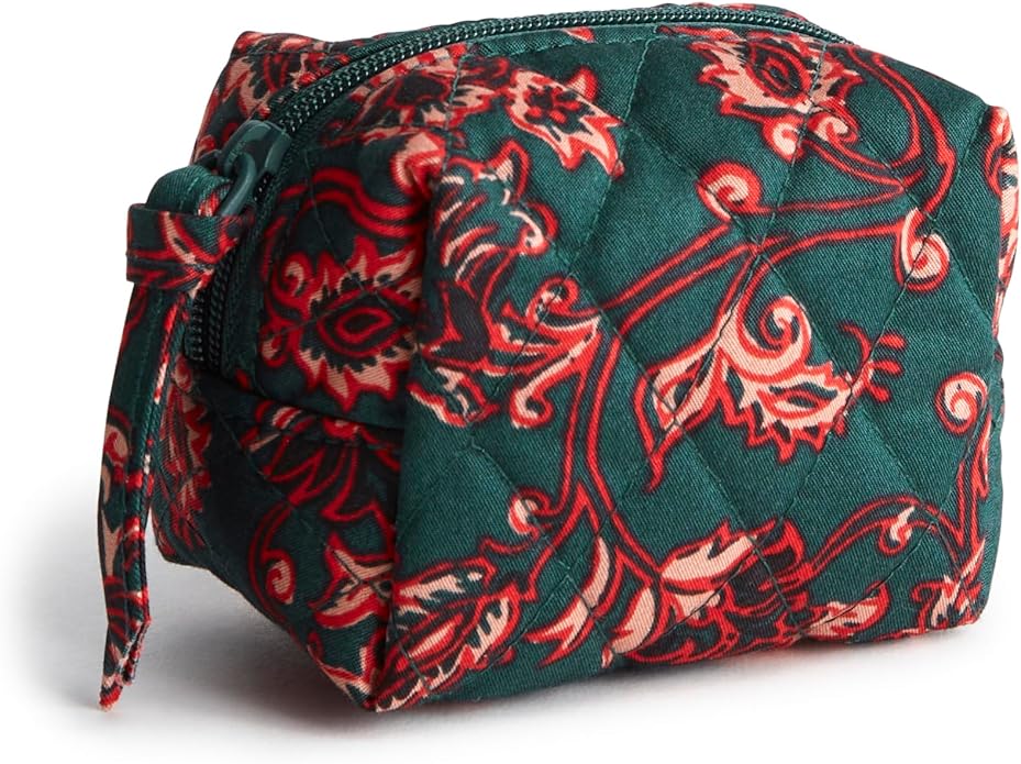 Vera Bradley Women's Premium Cotton Mini Cosmetic, Victorian Vines, One Size