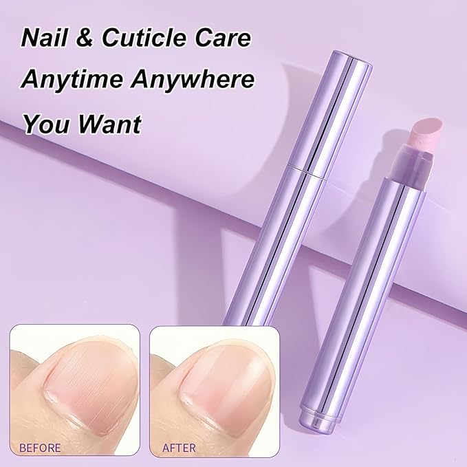 KAHSOSE 3-in-1 Nail Care Pen Set, 3Pcs Cuticle Oil Pusher Pen with Ceramic Tip, Nail Oil Pen for Dry Cuticles & Hangnails, Moisturizing Nail Conditioning Pen for Nails