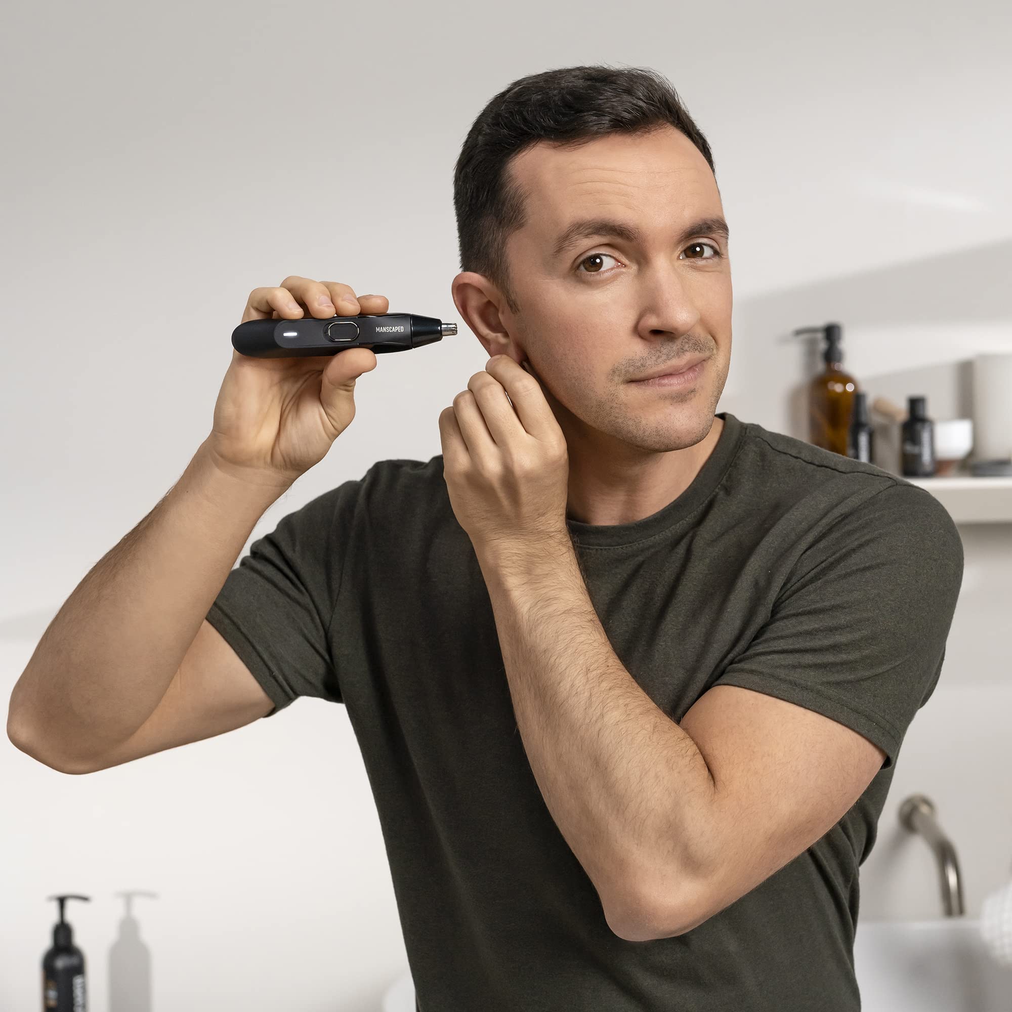 MANSCAPED® The Weed Whacker® 2.0 Electric Nose & Ear Hair Trimmer – 7,000 RPM Precision Tool with Rechargeable Battery, Wet/Dry, Easy to Clean, Improved Stainless Steel Replaceable Blade