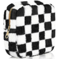 CekPo Sanitary Napkin Storage Bag, Period Bag for Teen Girls, Checkered Portable Menstrual Pad Pouch for Panty Liners, Tampon Storage Pouch for Women Ladies Daily Use Storage Purse Travel