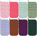 Uiifan 30 Pieces Cotton Pot Holders for Kitchen Washable Heat Resistant Potholders Oven Hot Pads for Cooking and Baking, 7.87 x 7.87 x 0.2 Inch(Mix Color)