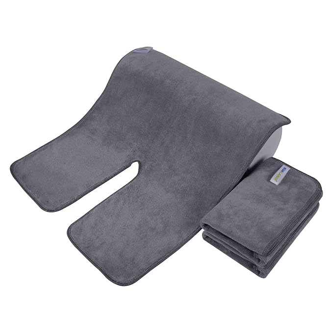 SINLAND Microfiber Esthetician Towels for Facials Mask Removing Face Wrap Soft Facial Cloth with Split Design Spa Towels for Facial Steam Massage and Cleansing 20x15.7inch