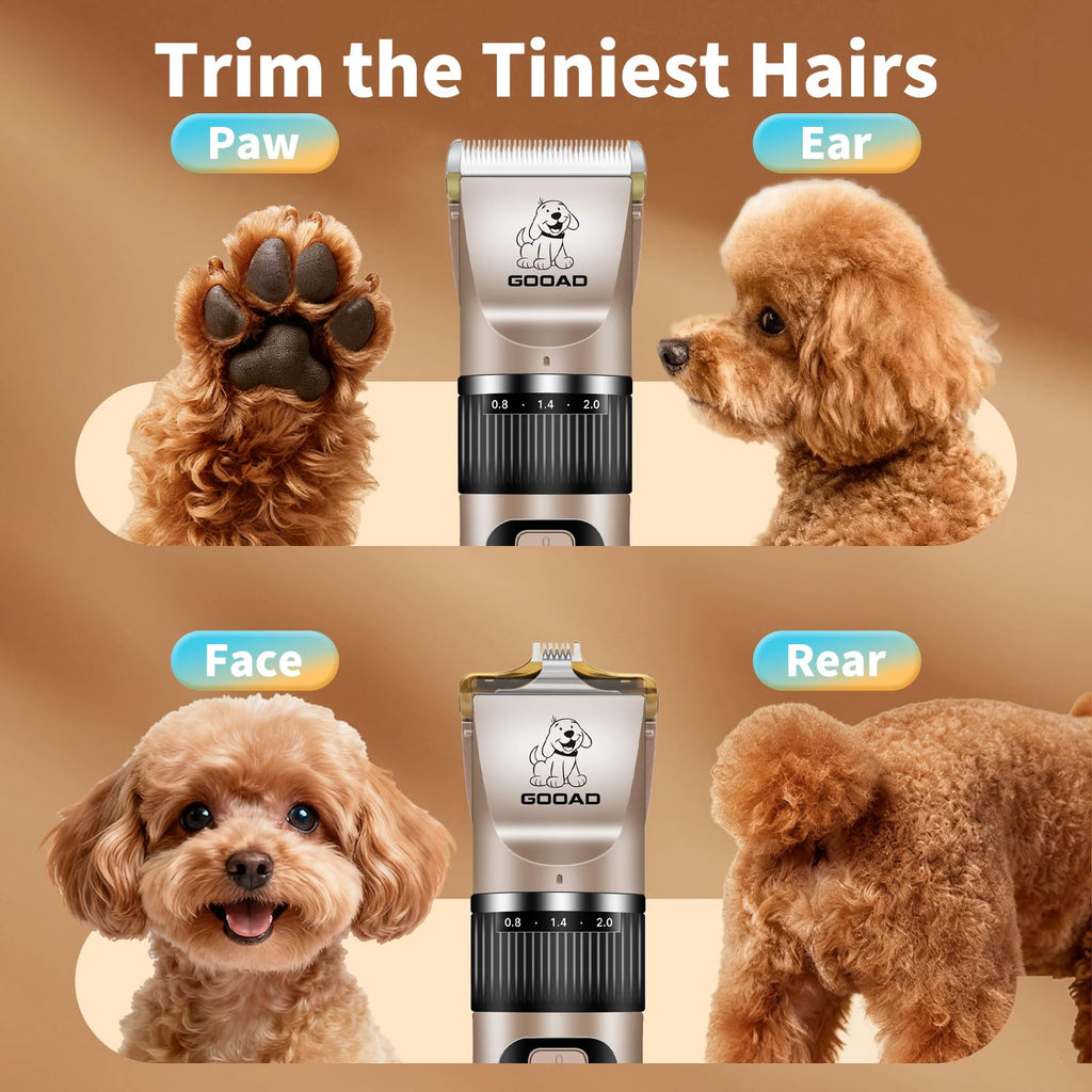 Gooad Dog Clippers for Grooming,Dog Grooming Kit for Heavy Thick Hair&Coats