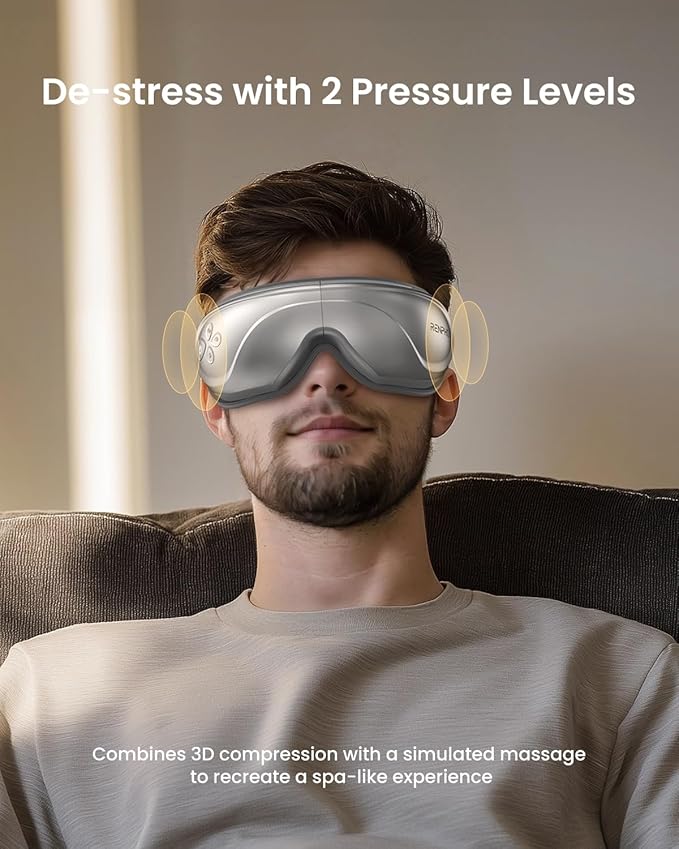 RENPHO Eye Massager with Heat and Cooling, Birthday Gifts for Men Women, Heated Eye Mask for Improve Sleep and Relaxation - Eyeris 2