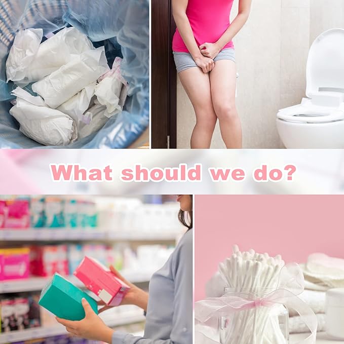 Feminine Hygiene Disposal Bags, Set of 100 Personal Disposal Bags, Discreetly Hide Personal Items, Self-Adhesive Strips to Seal Odors, Suitable for Tampons Tampons Pads