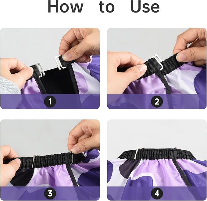 FaHaner Professional Hair Cutting Cape Waterproof Barber Cape for Men Polyester Hair Styling Cape with Elastic Neckline Adjustable Closure Salon Haircut Capes for Home Salon and Barbershop