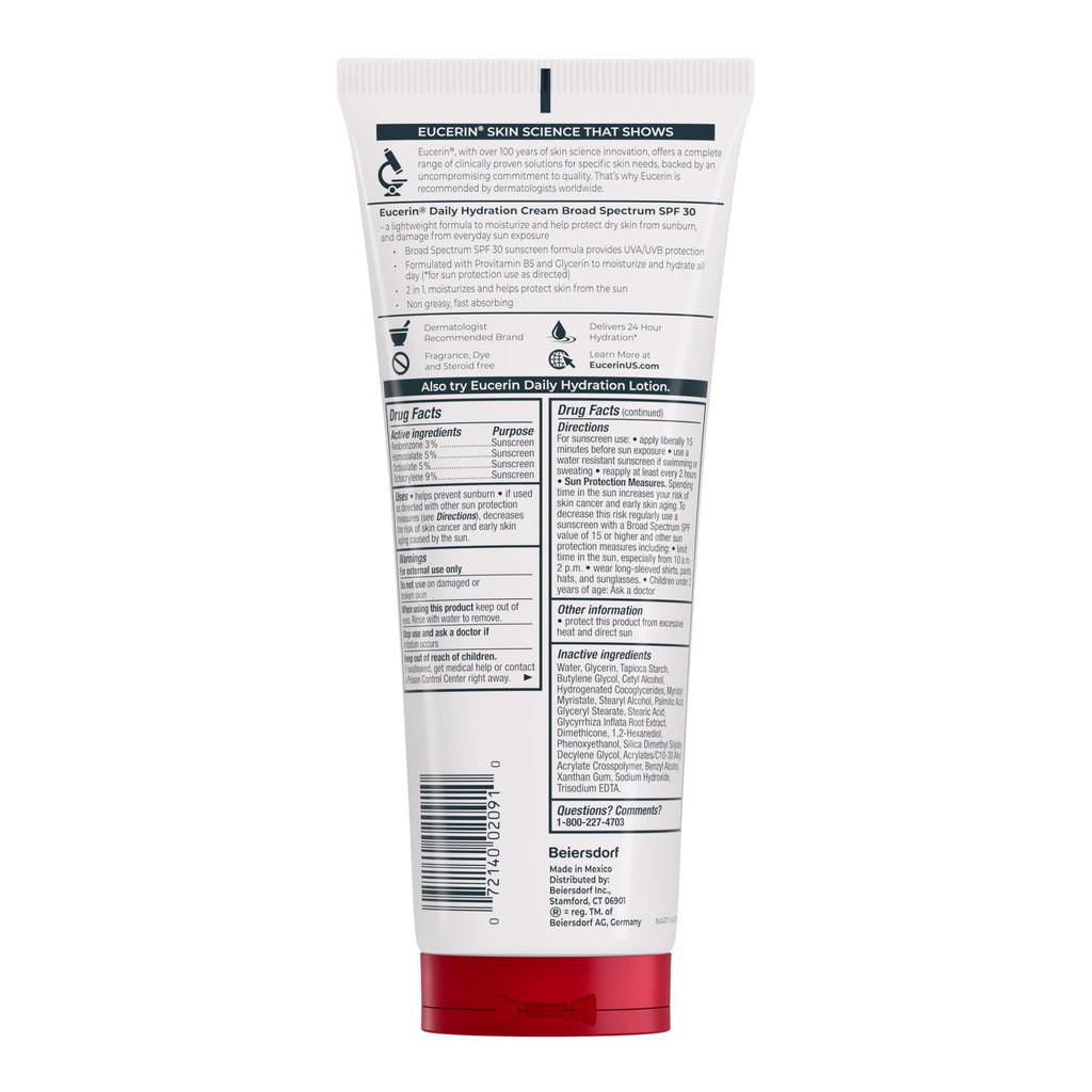 Eucerin Daily Hydration Cream SPF 30, 8 OZ