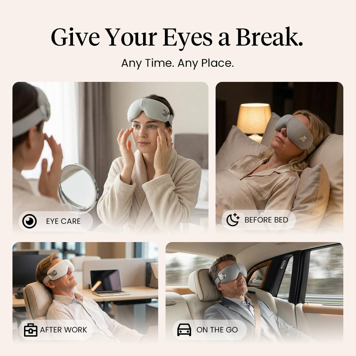 BOB AND BRAD EYEFLOW Eye Massager with Chip Cooling&Heat, FSA Eligible&HSA