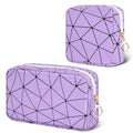 Likesing Period Bag for Teen Girls, Leather Sanitary Napkin Storage Bag, Portable Menstrual Pad Bag Period Pads Pouch, Small Make Up Bags (Purple)